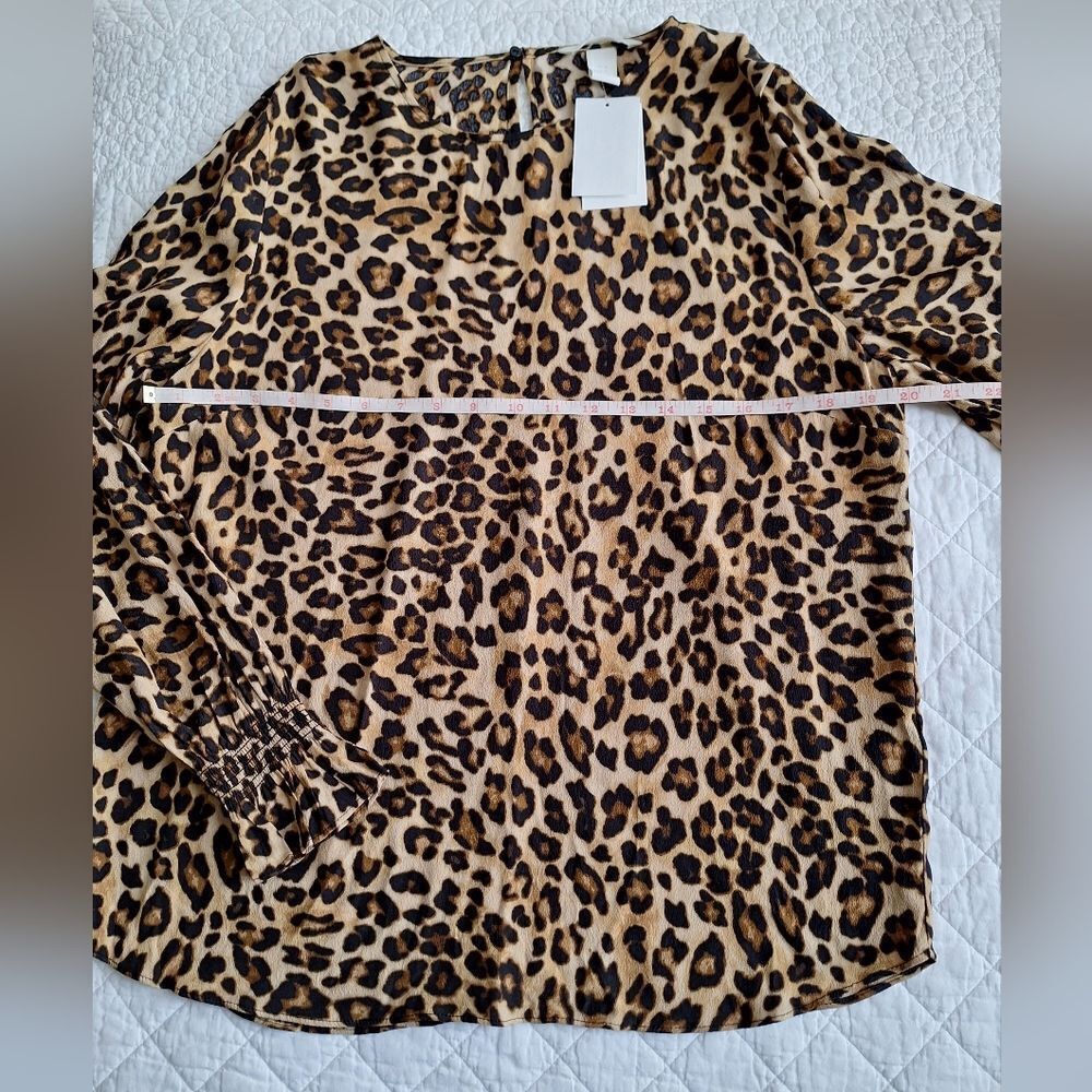 NWT H&M SZ 10 Leopard Print Top - Picture 8 of 9